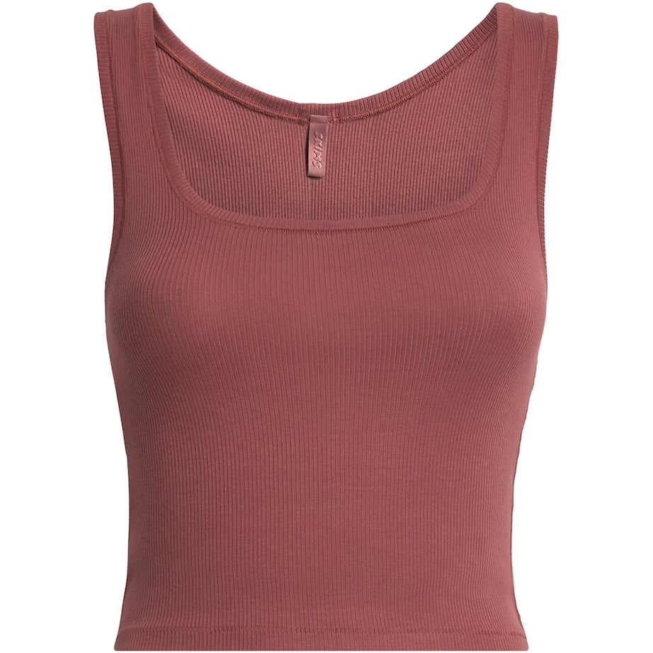 Skims Stretch-Cotton Rib Tank Top
