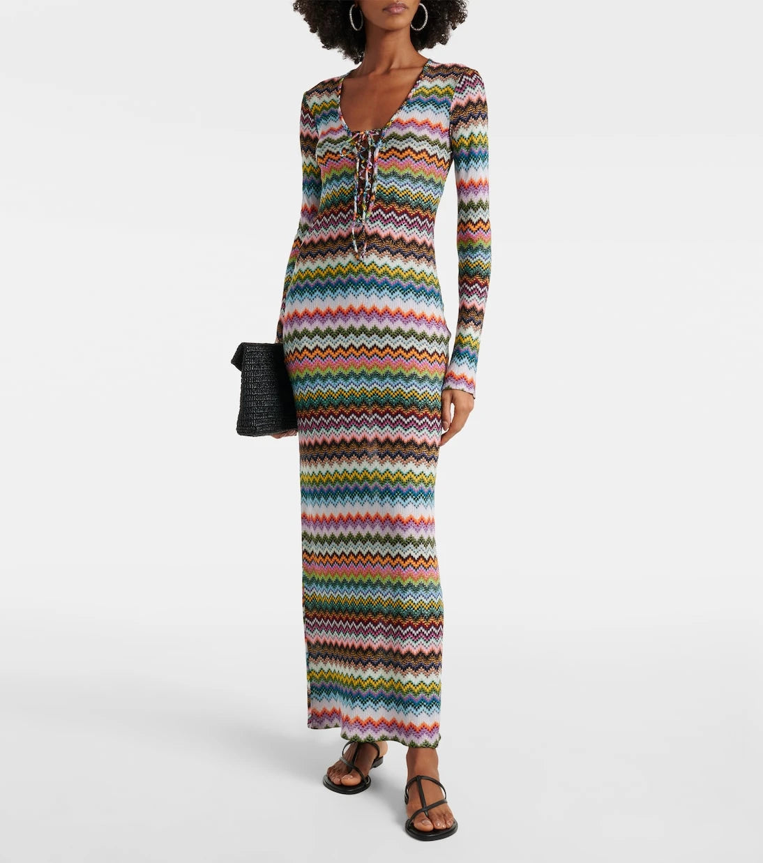 Missoni - Zigzag lamé maxi dress