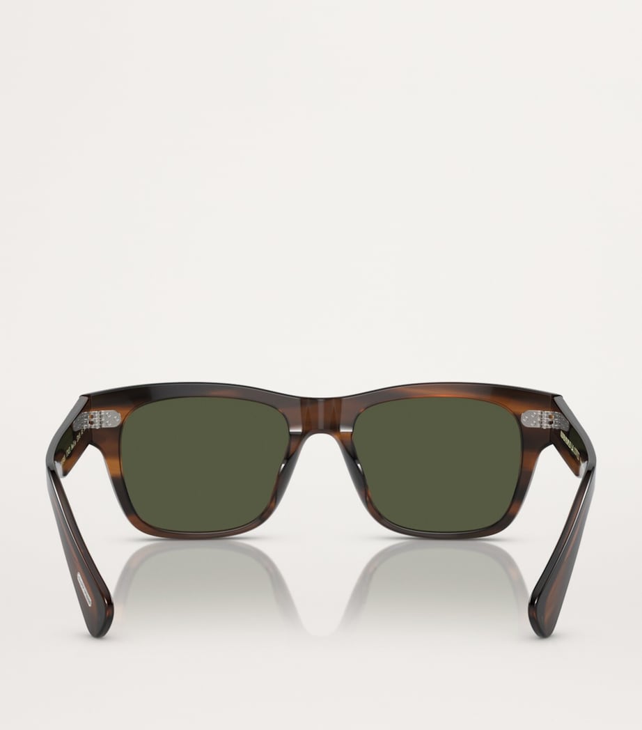 Oliver Peoples Brown Acetate Birell Sun Sunglasses