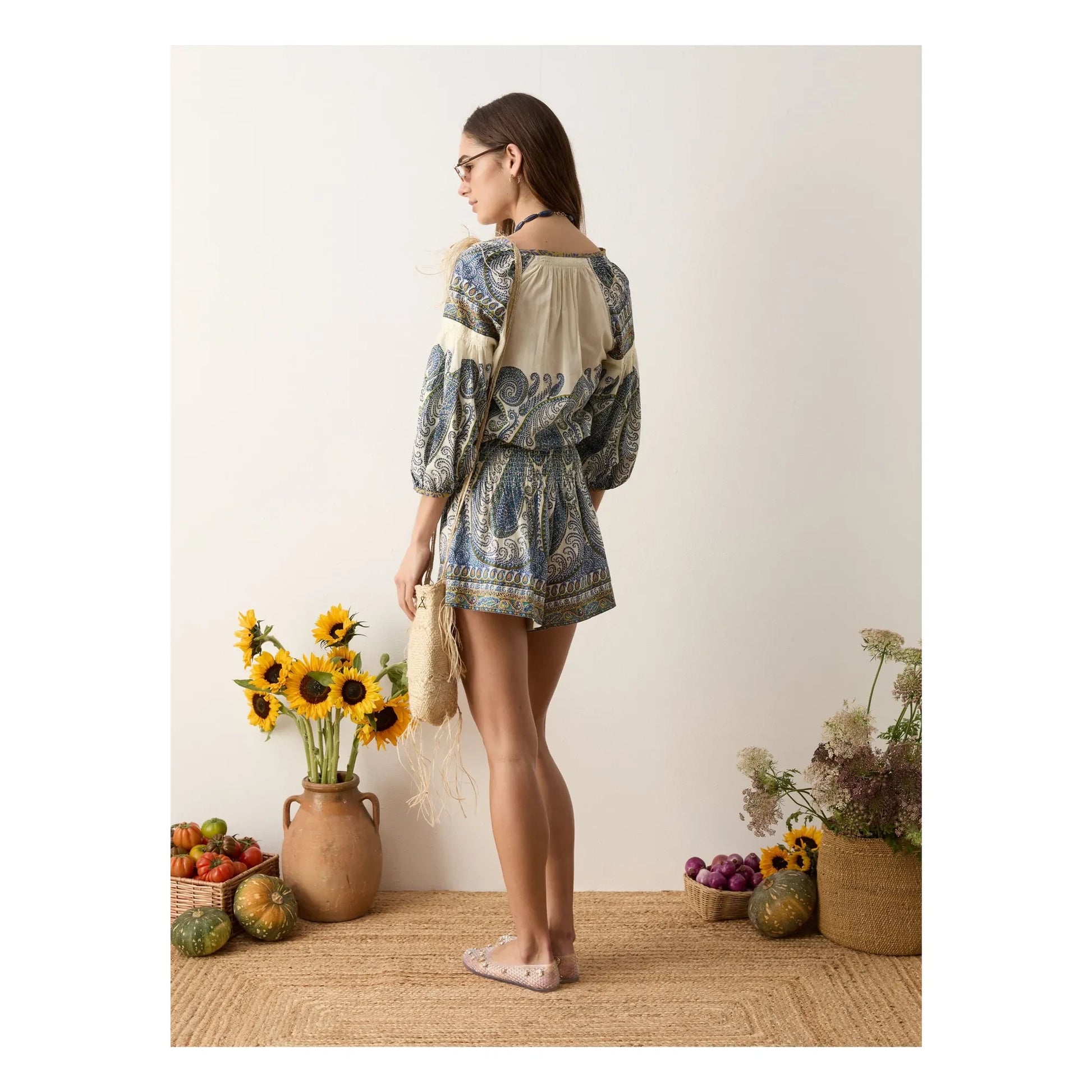 Boteh - Arcadia Linen Shorts | Lapis-lazuli