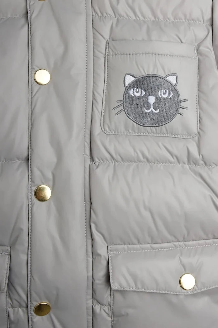 Çocuklar için kapitone ceket Cat ears