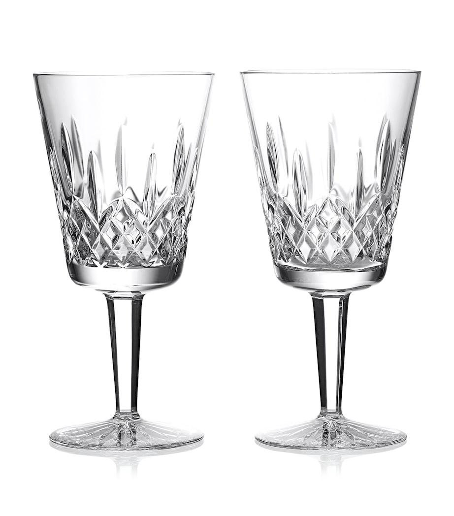 Set of 2 Large Lismore Goblets (410ml) CLEAR