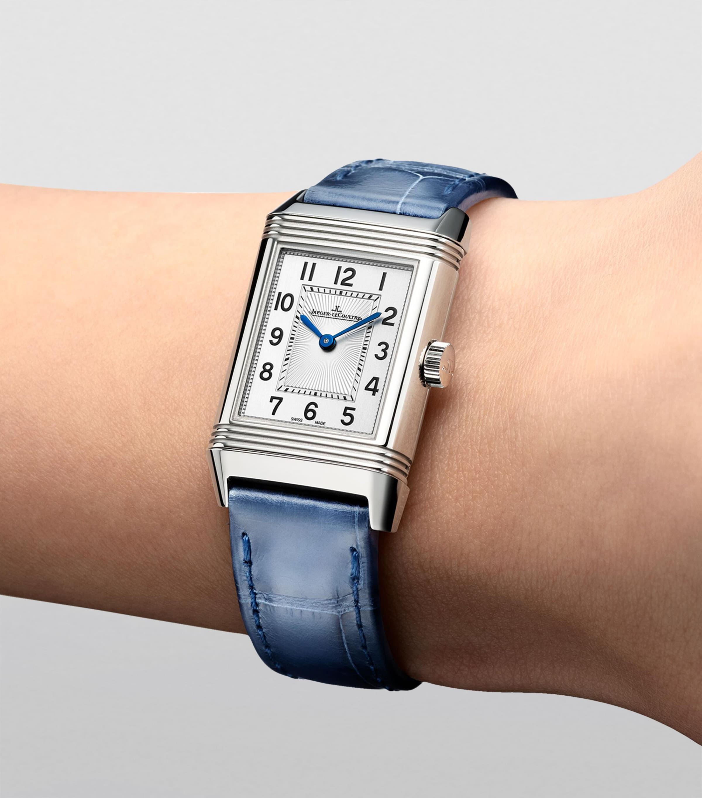 Jaeger-LeCoultre Small Stainless Steel and Diamond Reverso Classic Duetto Watch 21mm
