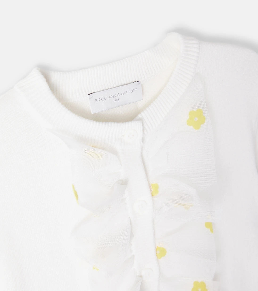 Stella McCartney Kids - Floral ruffled cotton cardigan