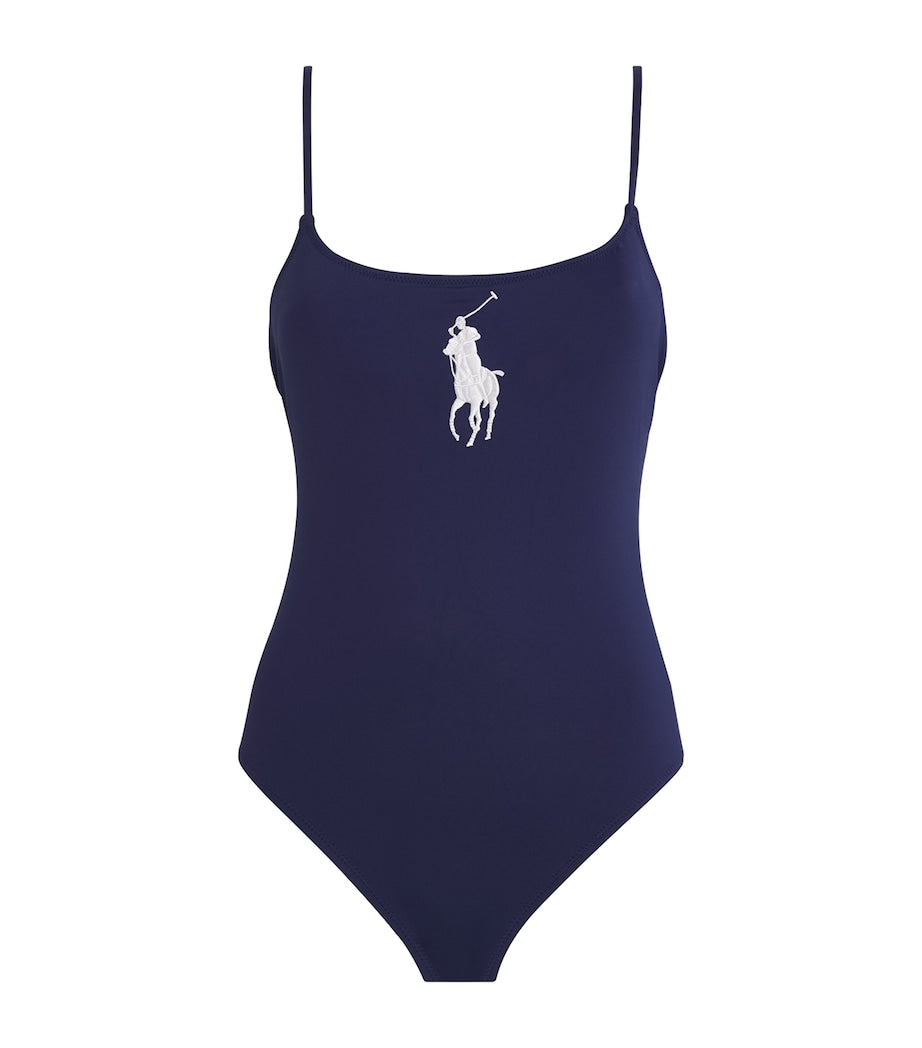 Large Polo Pony Logo Kennedy Swimsuit NAVY