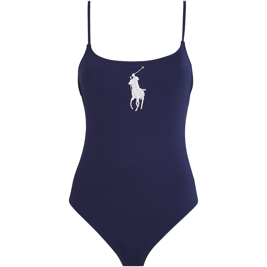 Large Polo Pony Logo Kennedy Swimsuit NAVY
