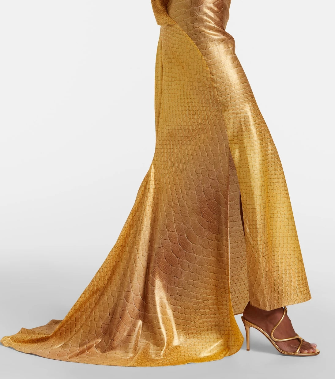Roberto Cavalli - Snake-print silk gown