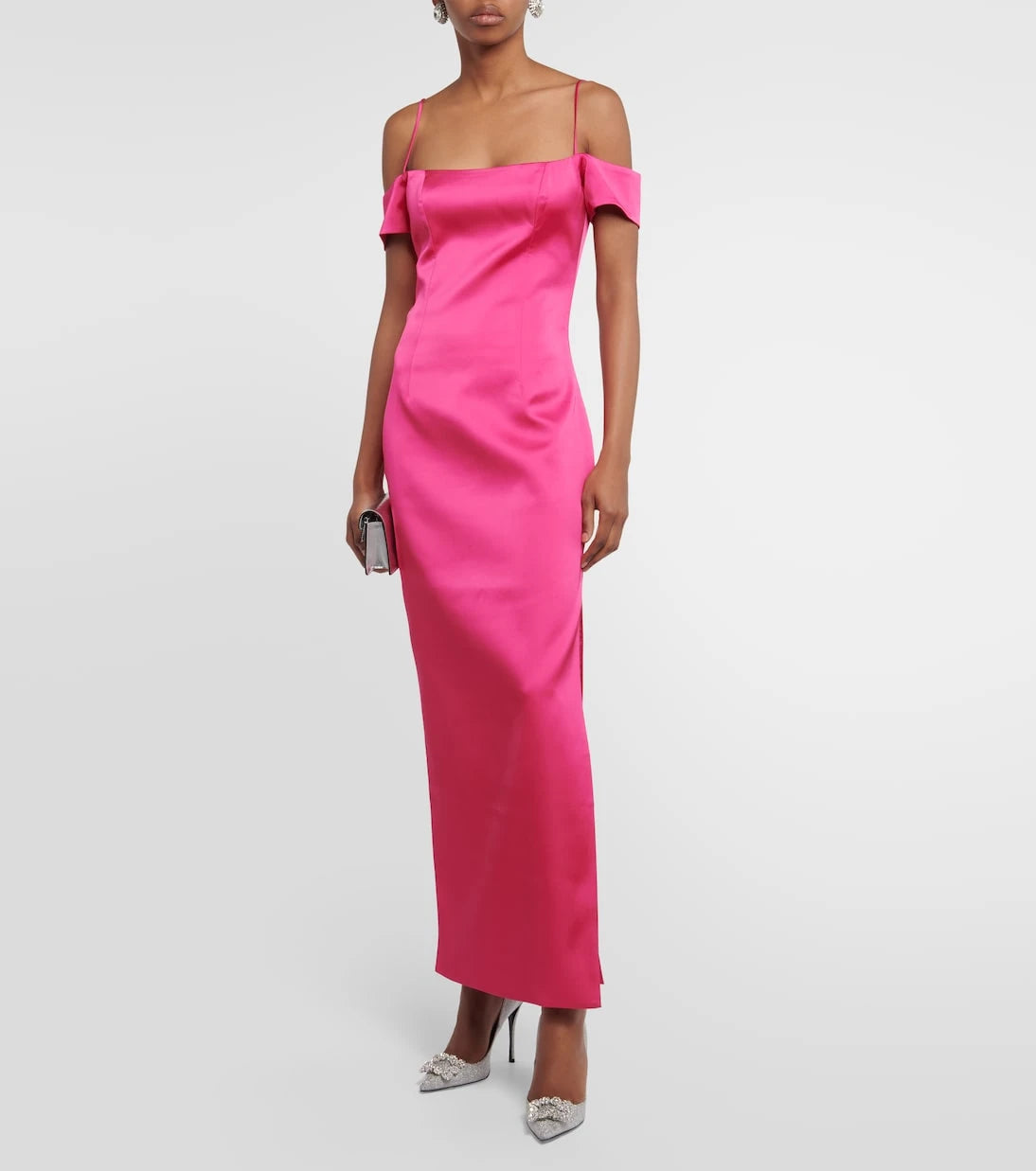 Rasario - Off-shoulder satin gown