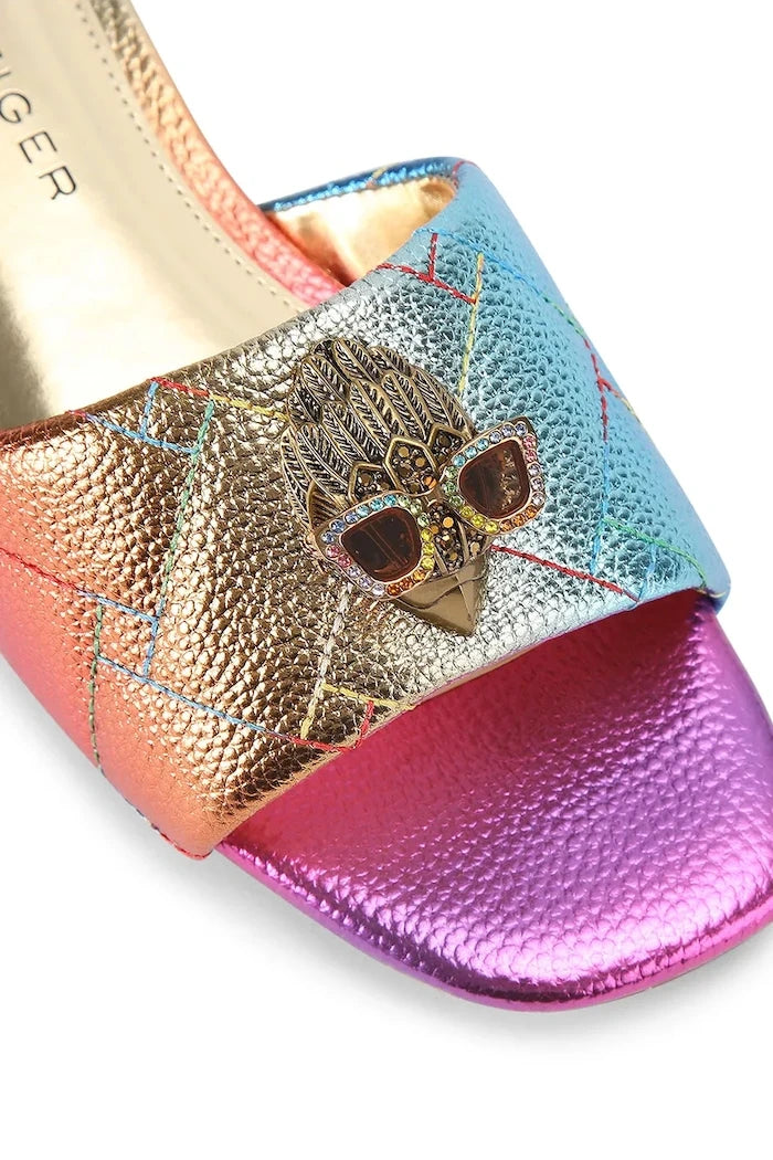 Kurt Geiger London Kadın Deri Düz Tabanlı Sandalet Kensington Flat Sandal