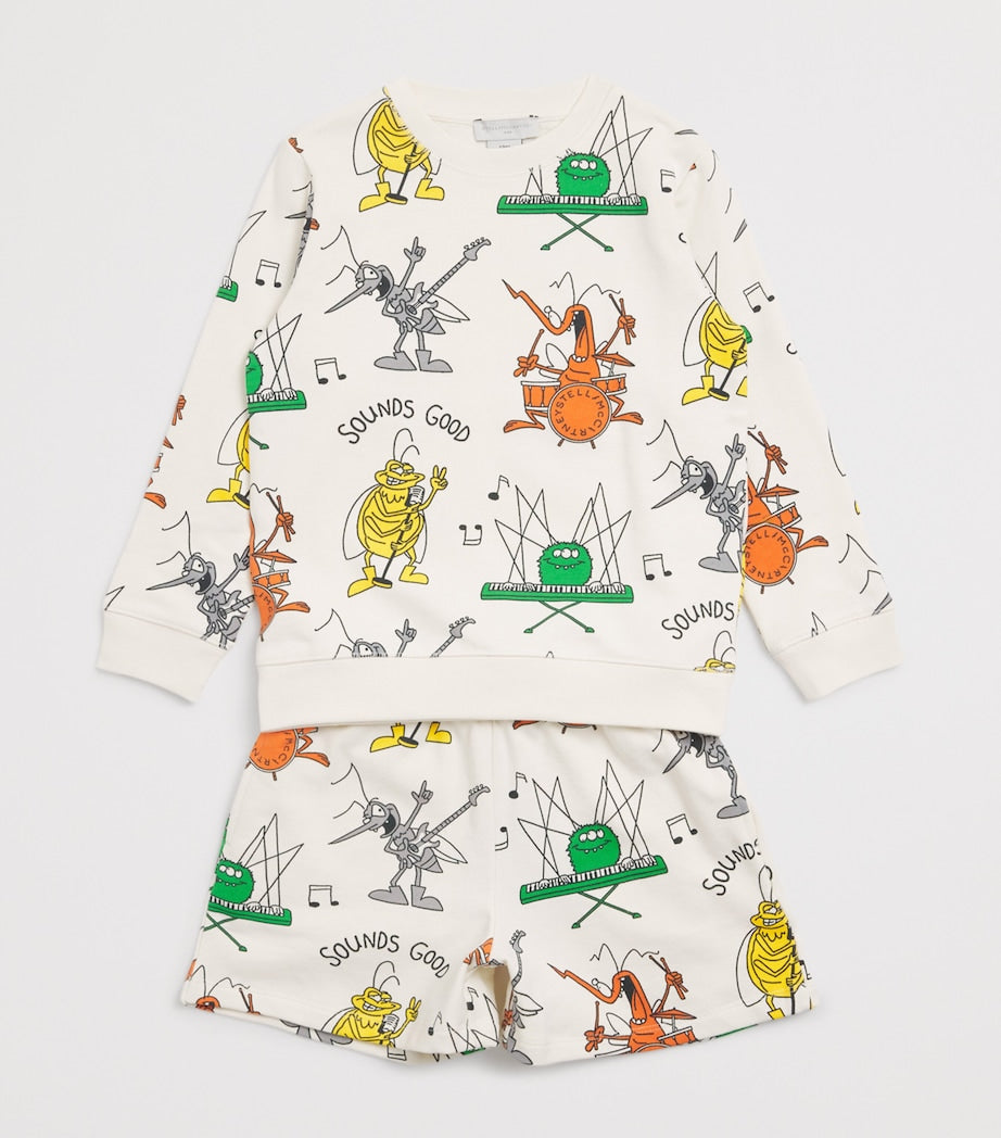 Stella McCartney Kids Organic Cotton Bug Band Sweatshorts (3-14 Years)