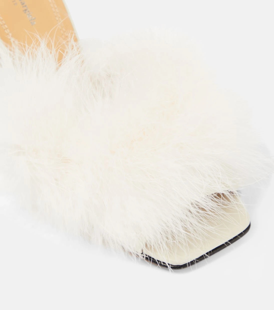 Maison Margiela - Feather-embellished mules