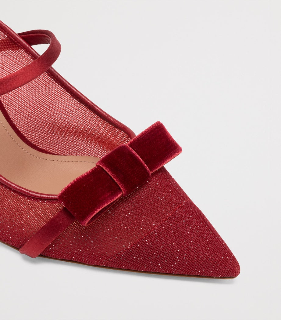 Glittered Aurora Heeled Mules 70