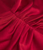 Victoria Beckham Red Gathered Waist Midi Dress