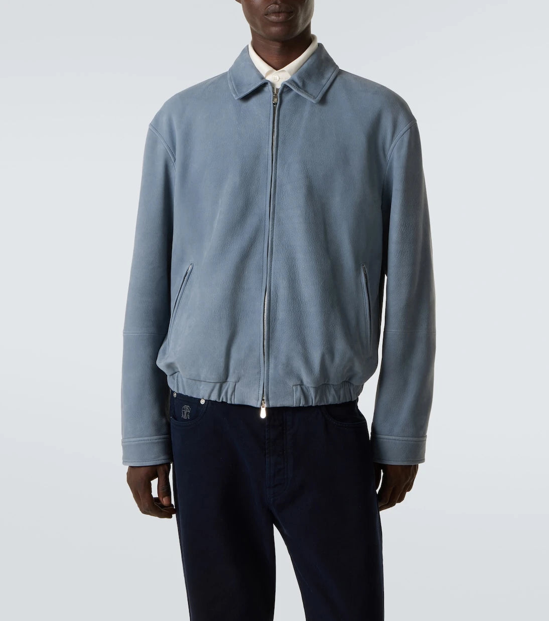 Brunello Cucinelli - Leather blouson jacket