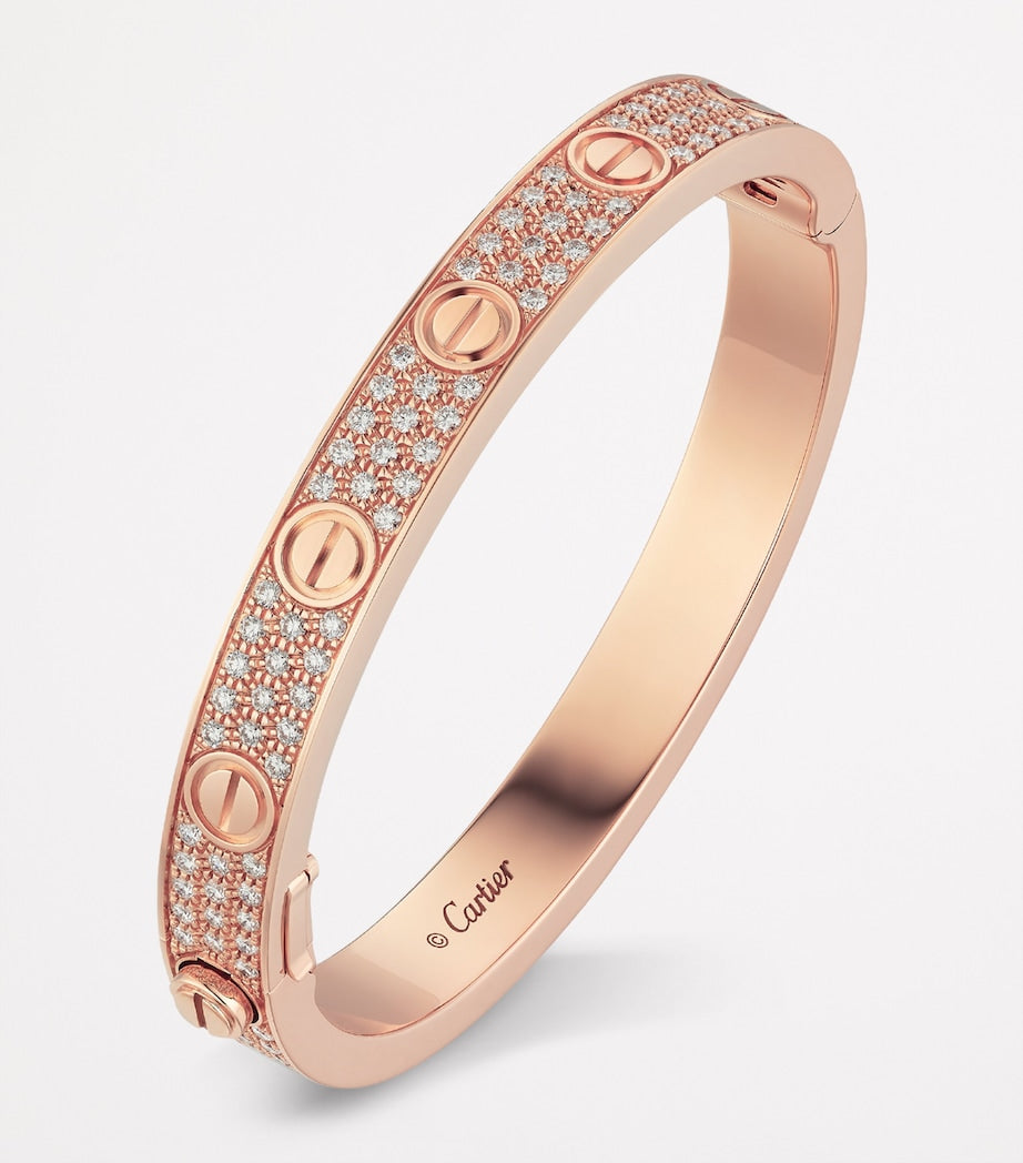 Rose Gold and Diamond LOVE Bracelet