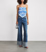 Alice+Olivia Blue Yuri Scarf Top