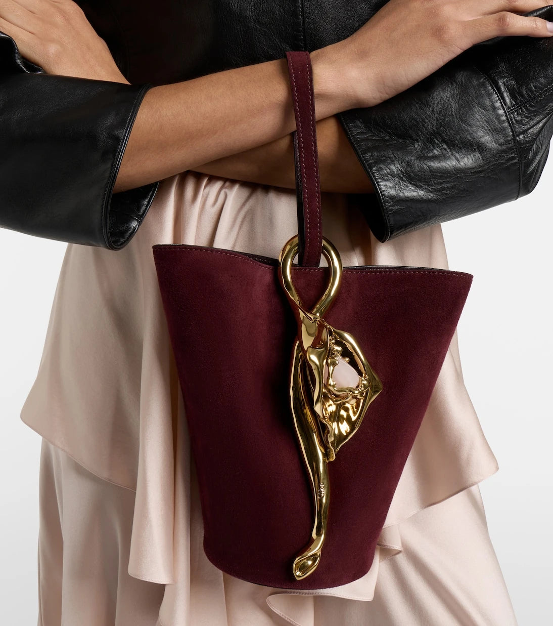 Chloé - Eden Treasures Small suede bucket bag