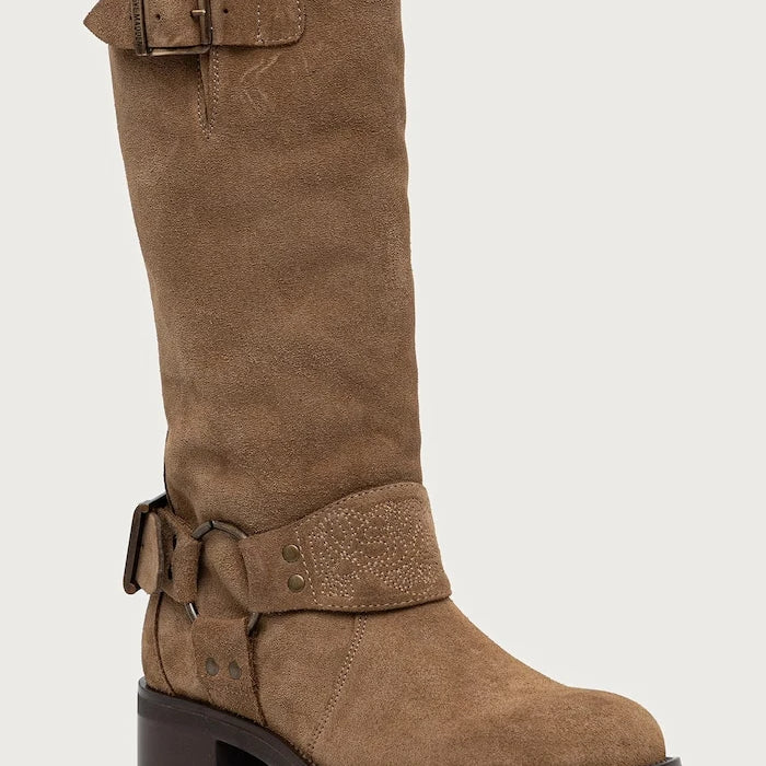 Steve Madden diz altı kadın süet çizmeleri Bonetta