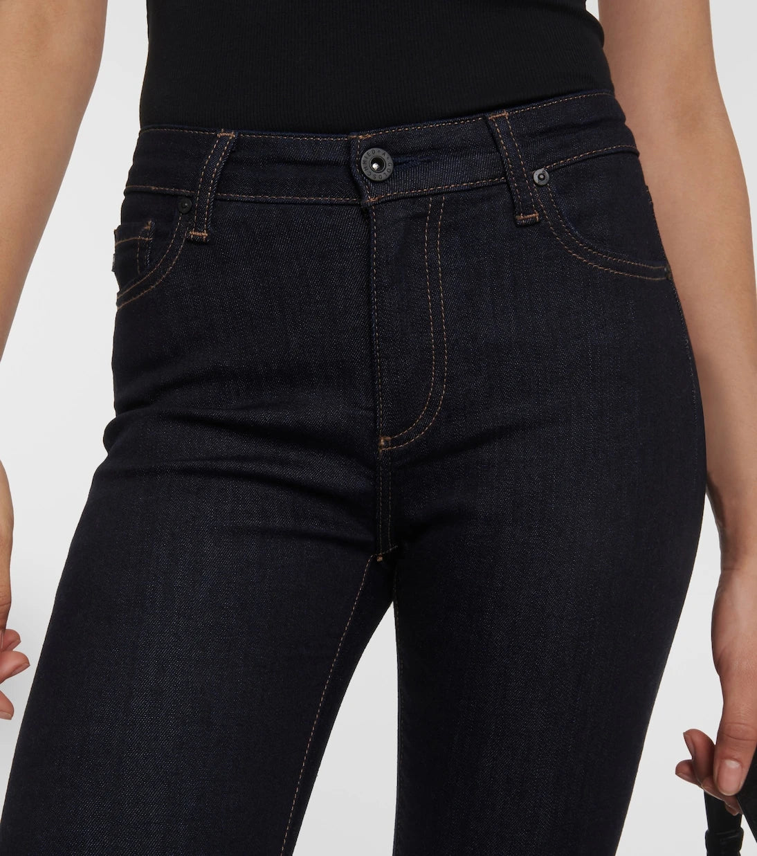 AG Jeans - بنطلون جينز ماري سكيني بخصر مرتفع