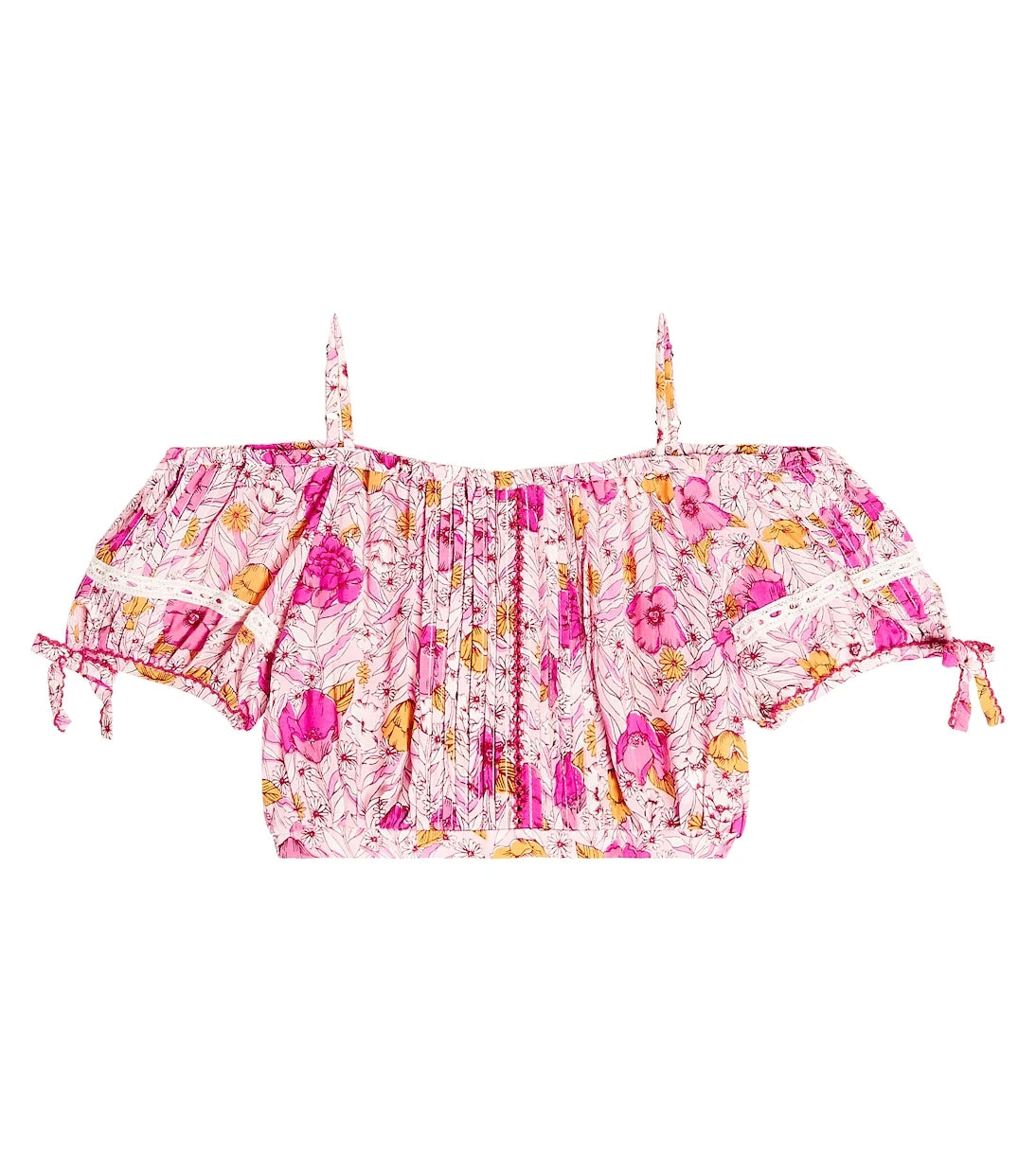 Poupette St Barth Kids - Bonny floral off-shoulder top
