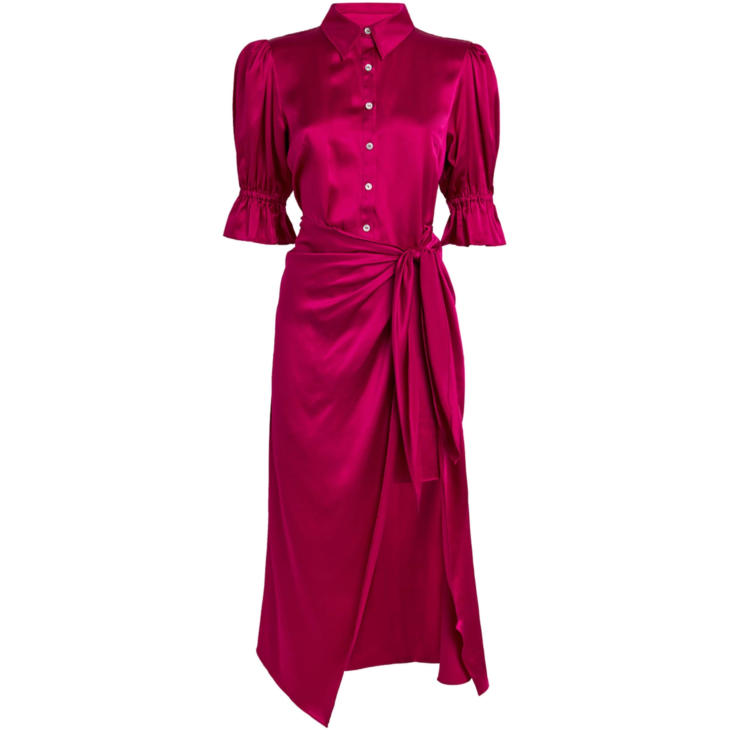 Cinq A Sept Pink Silk Fabbie Midi Dress