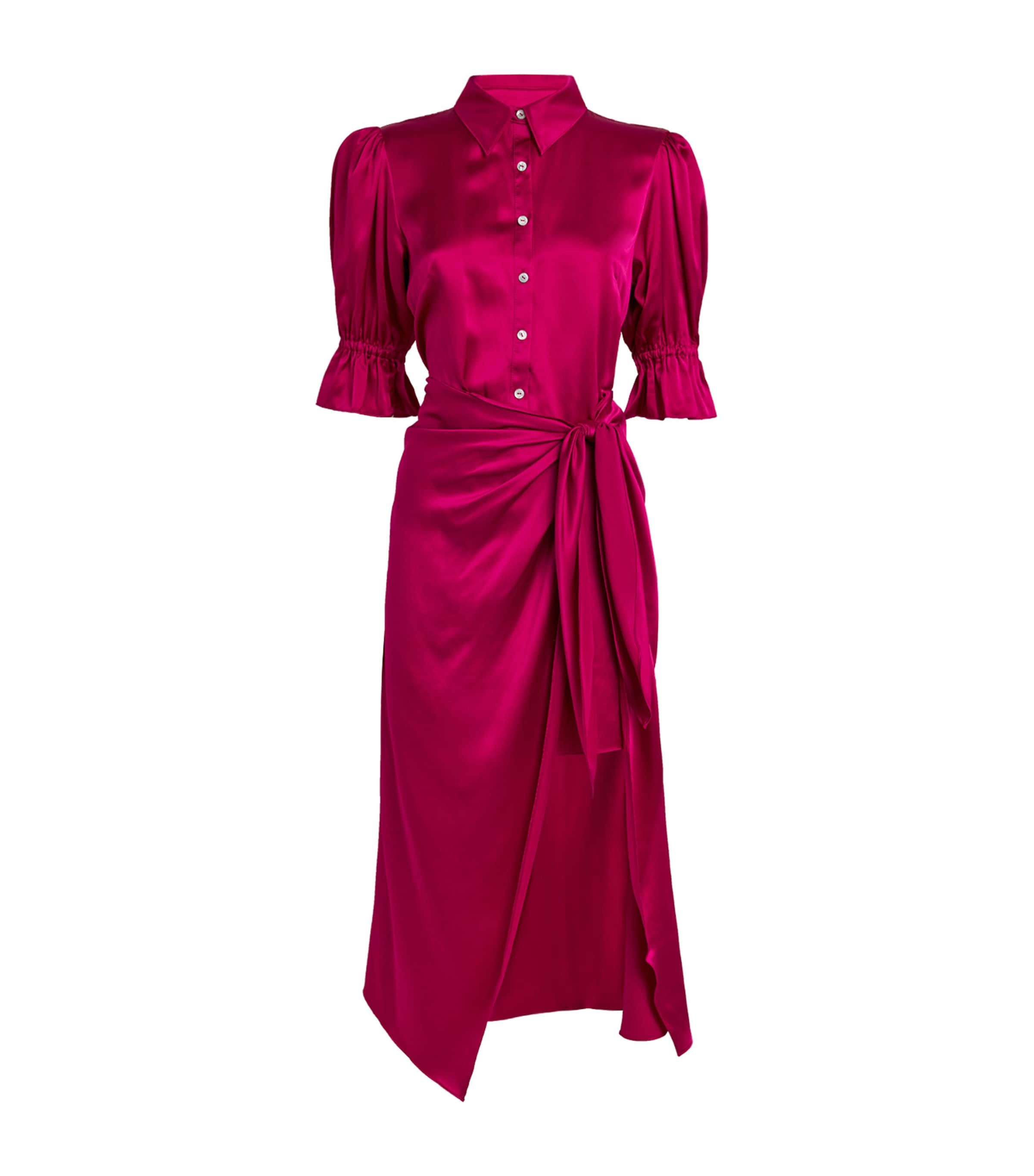 Cinq A Sept Pink Silk Fabbie Midi Dress