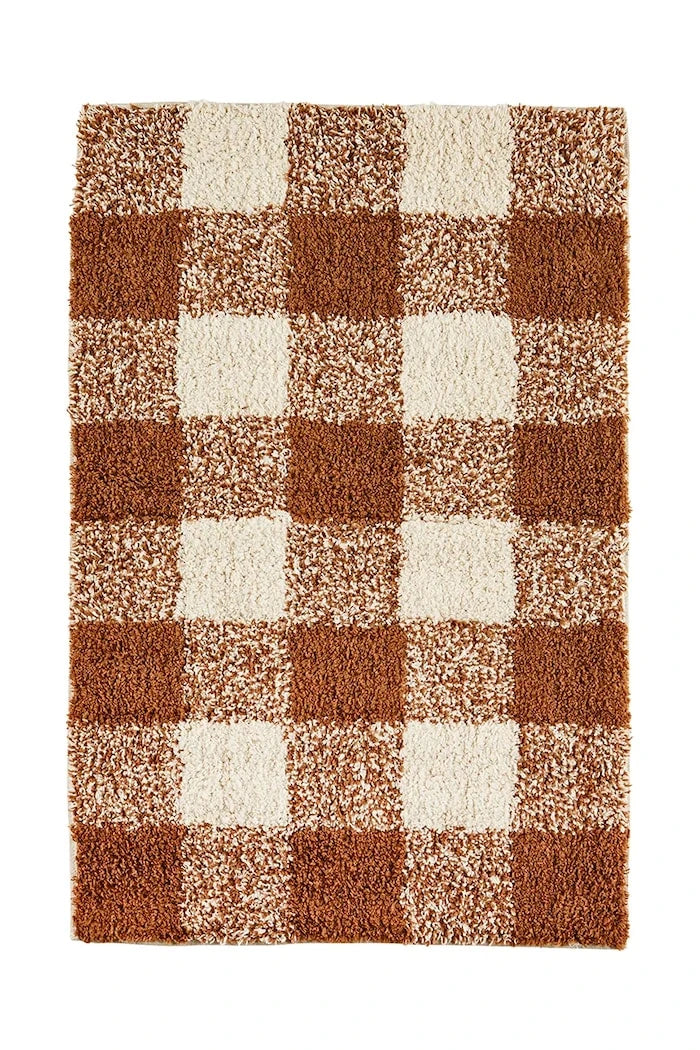 Килимче за баня Madam Stoltz CHecked Tufted