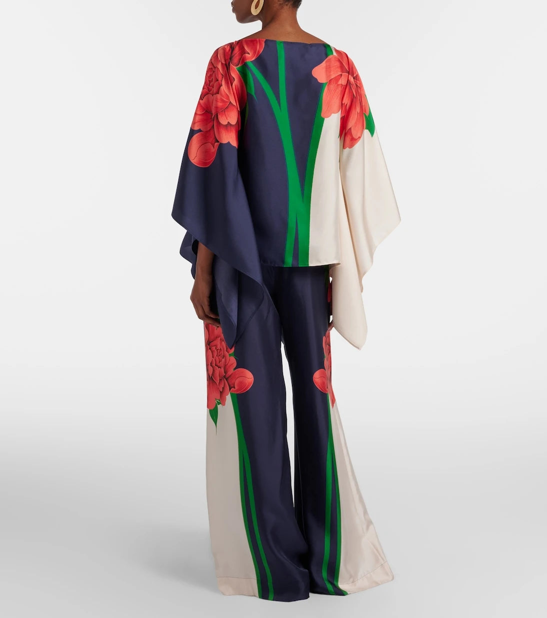 La DoubleJ - Floral silk palazzo pants