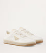 Prada Neutral Leather Downtown Sneakers