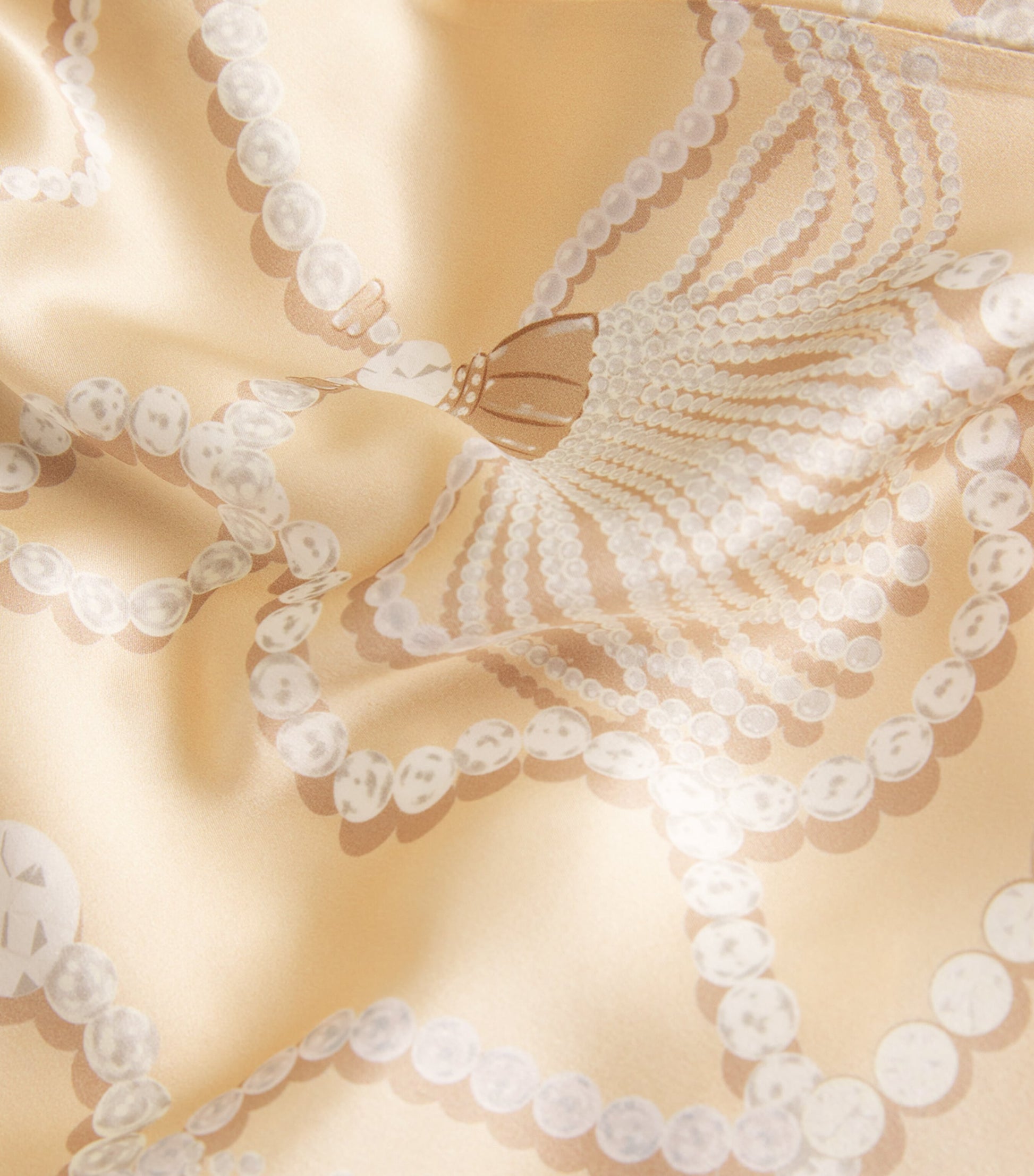 Silk Pearl Print Mimi Robe