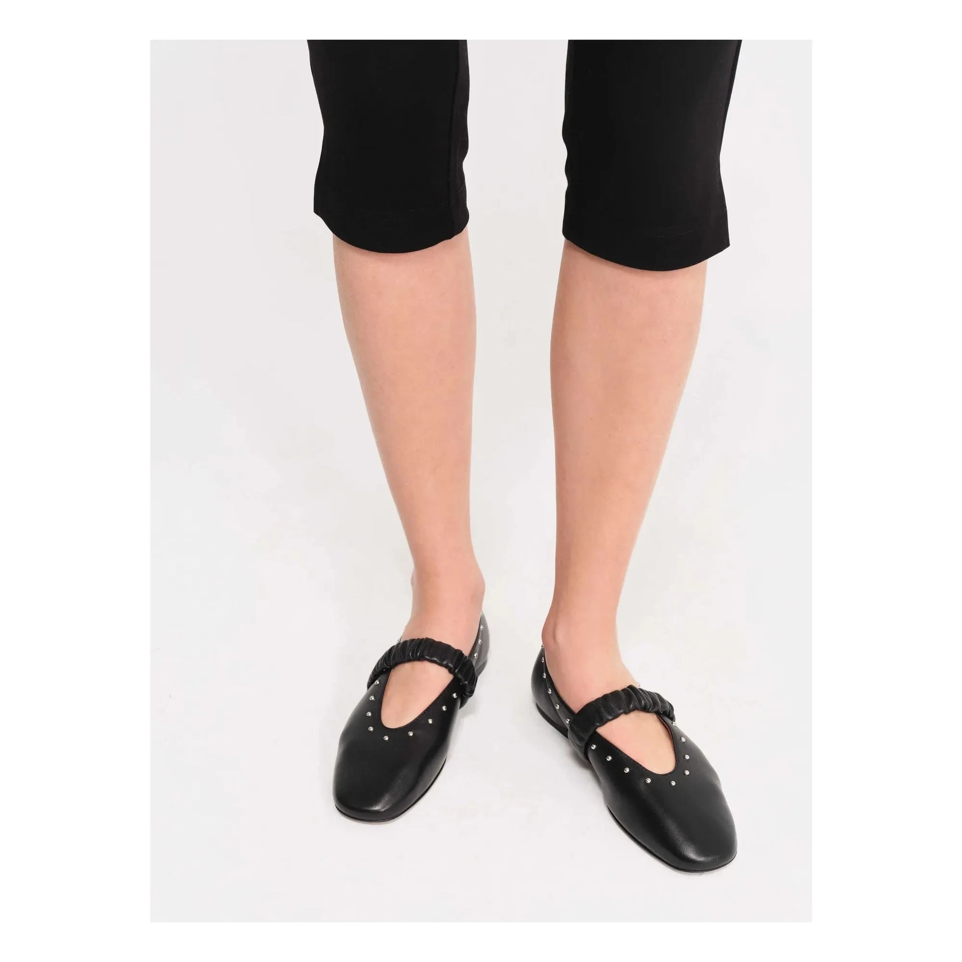 Socque Paris - Ballerinas June Leather | Black
