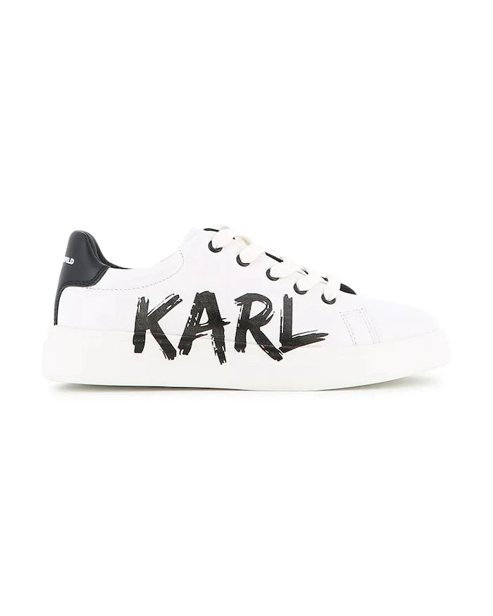 Karl Lagerfeld çocuklar için deri sneakerlar