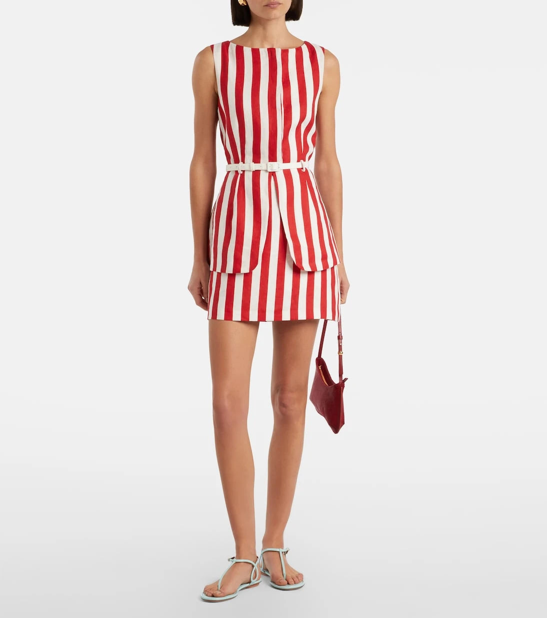 Posse - Pamela belted striped linen vest