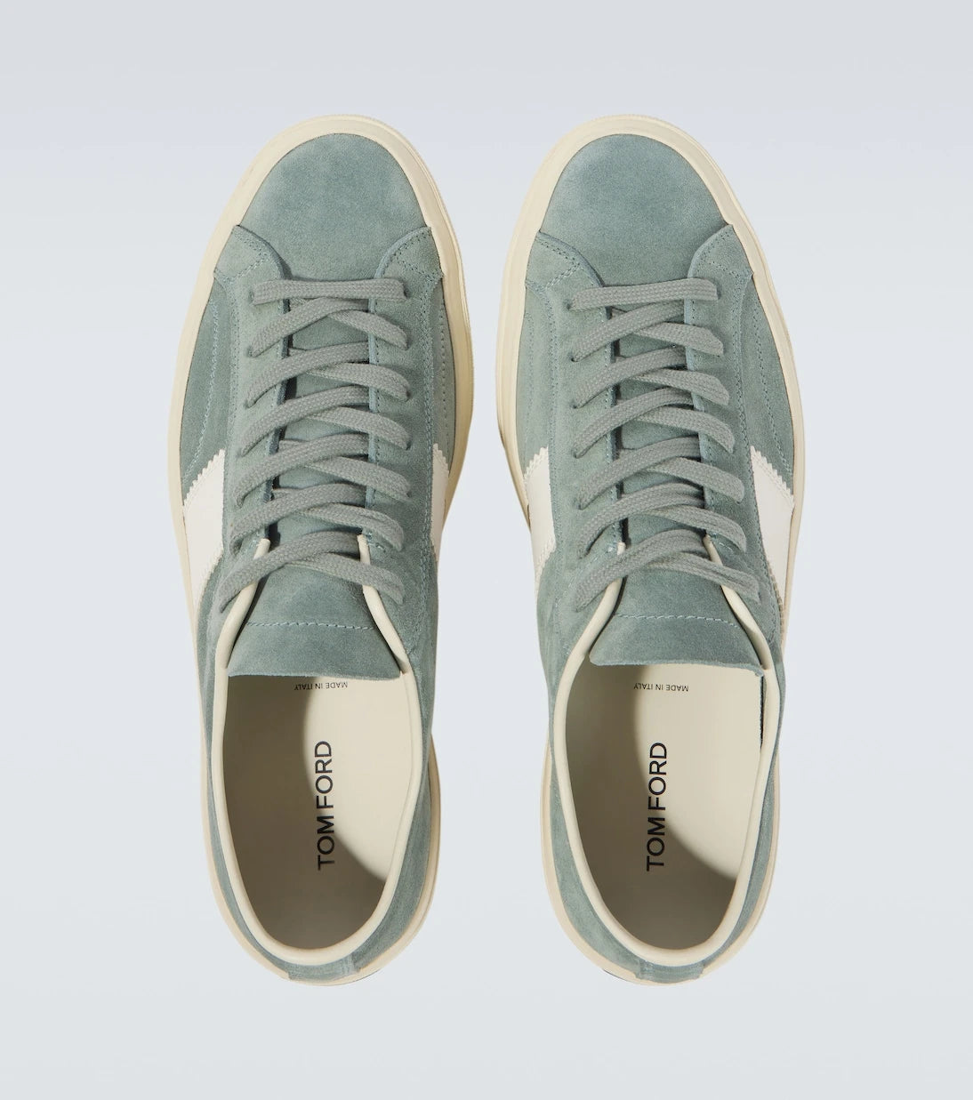 Tom Ford - Cambridge leather-trimmed suede sneakers
