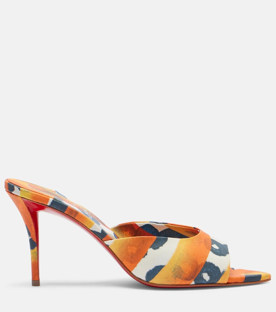 Christian Louboutin - Miss Z 80 coated canvas mules