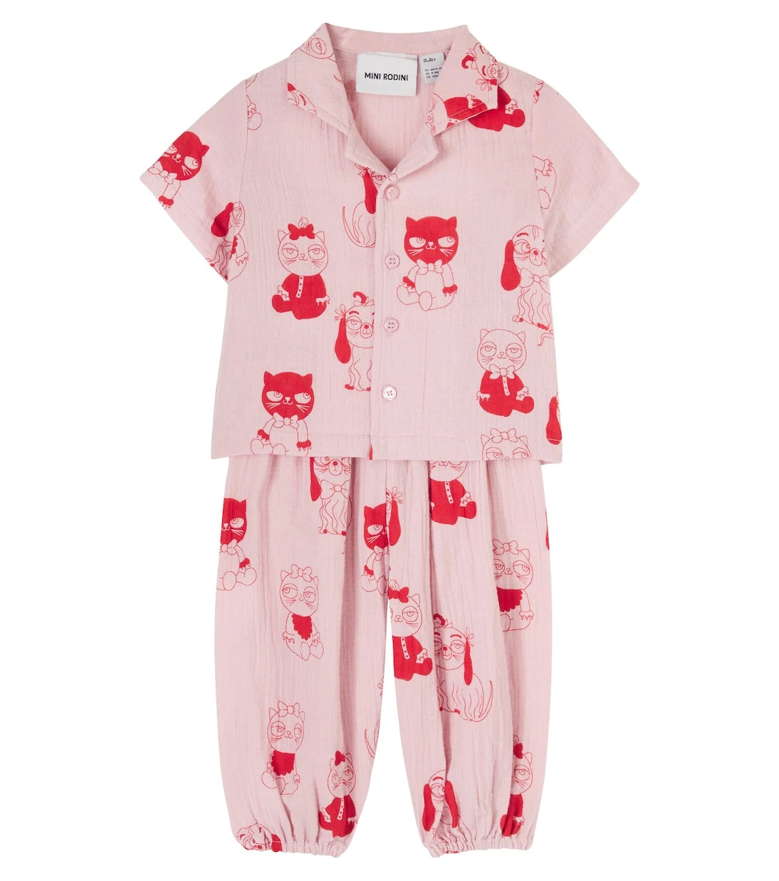 Mini Rodini - Baby Mini Babies cotton shirt and pants set