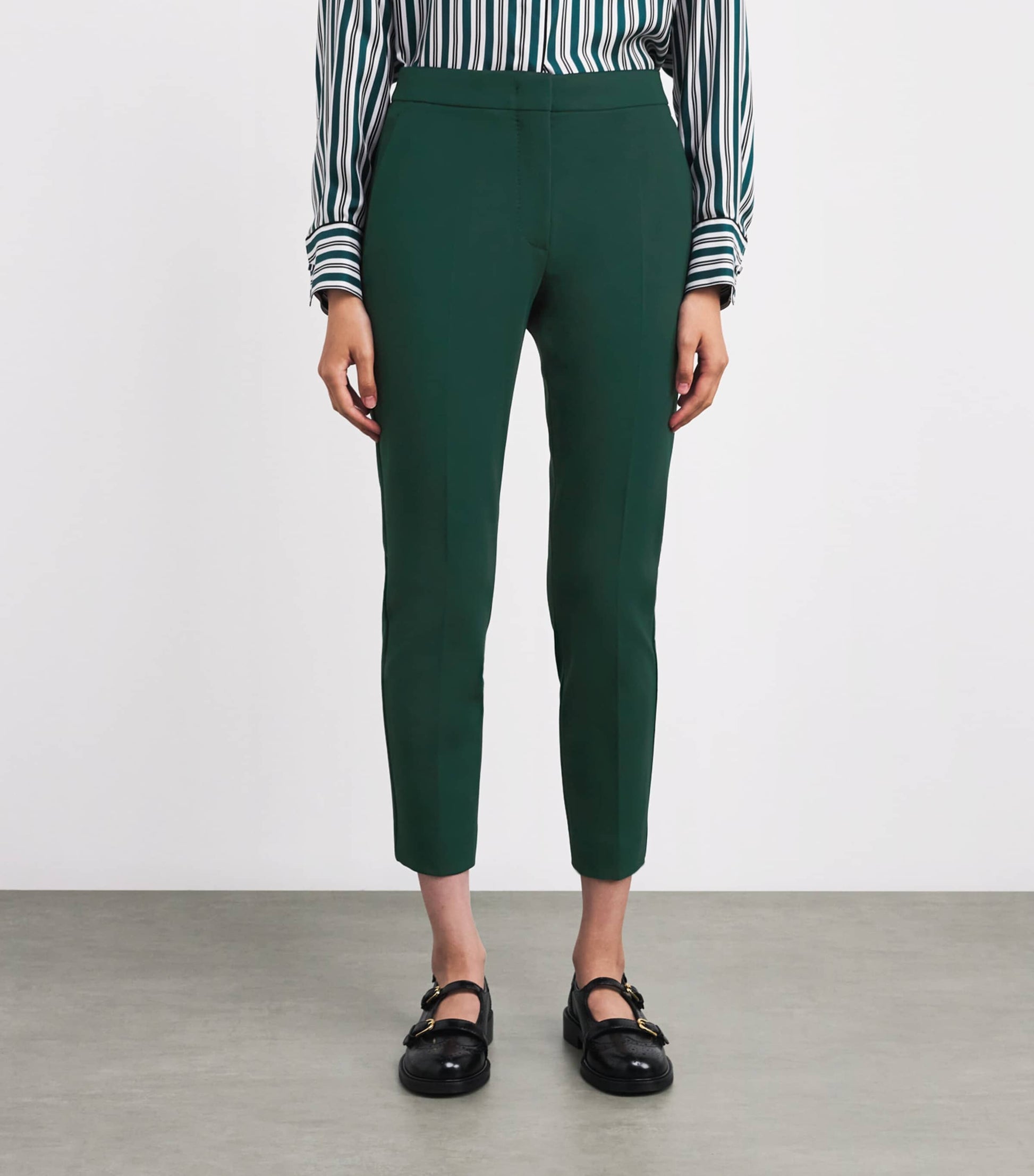 Green Tapered Trousers
