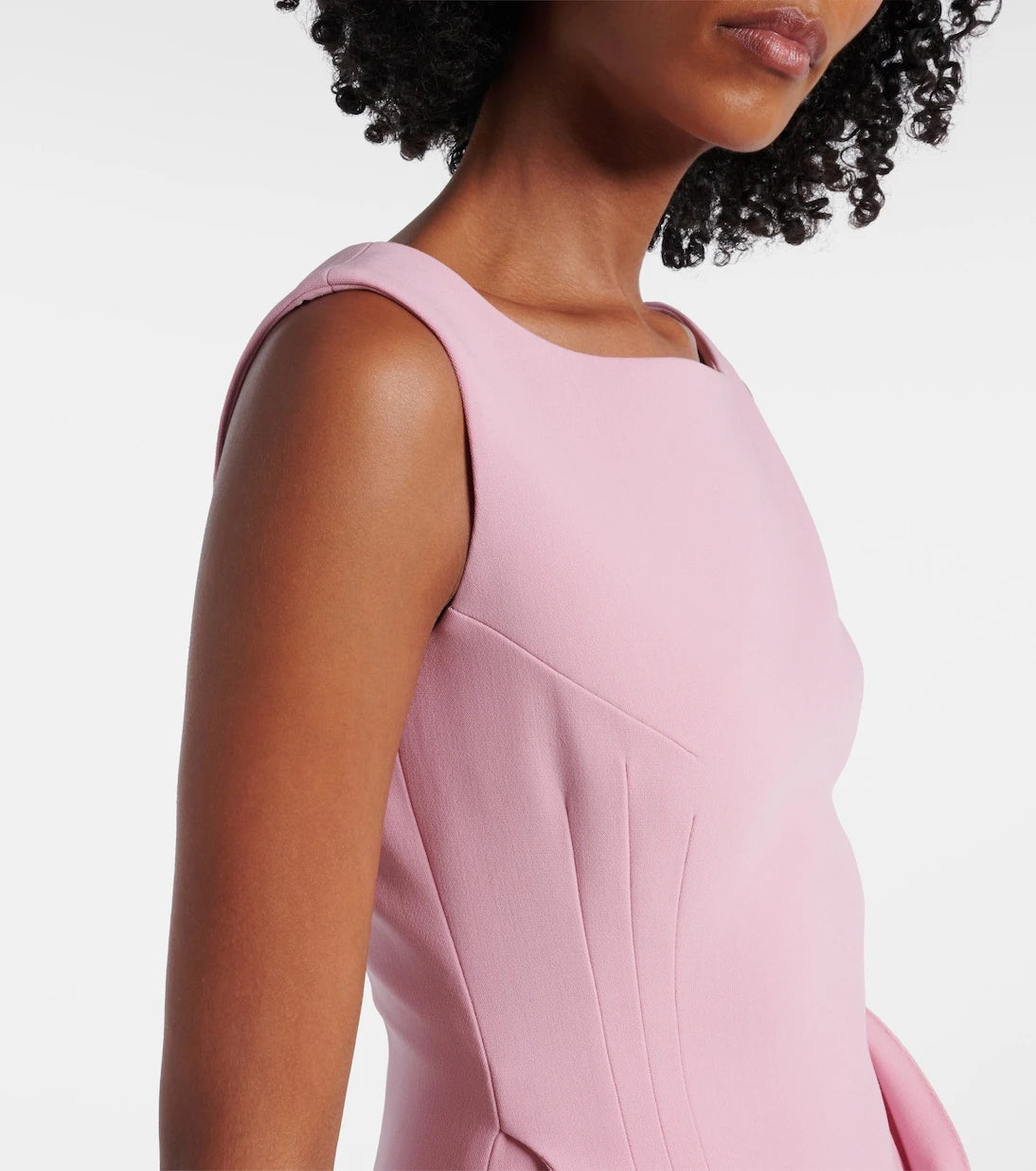 Magda Butrym - Floral-appliqué wool-blend minidress