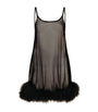 Gilda & Pearl Black Diana Marabou Babydoll