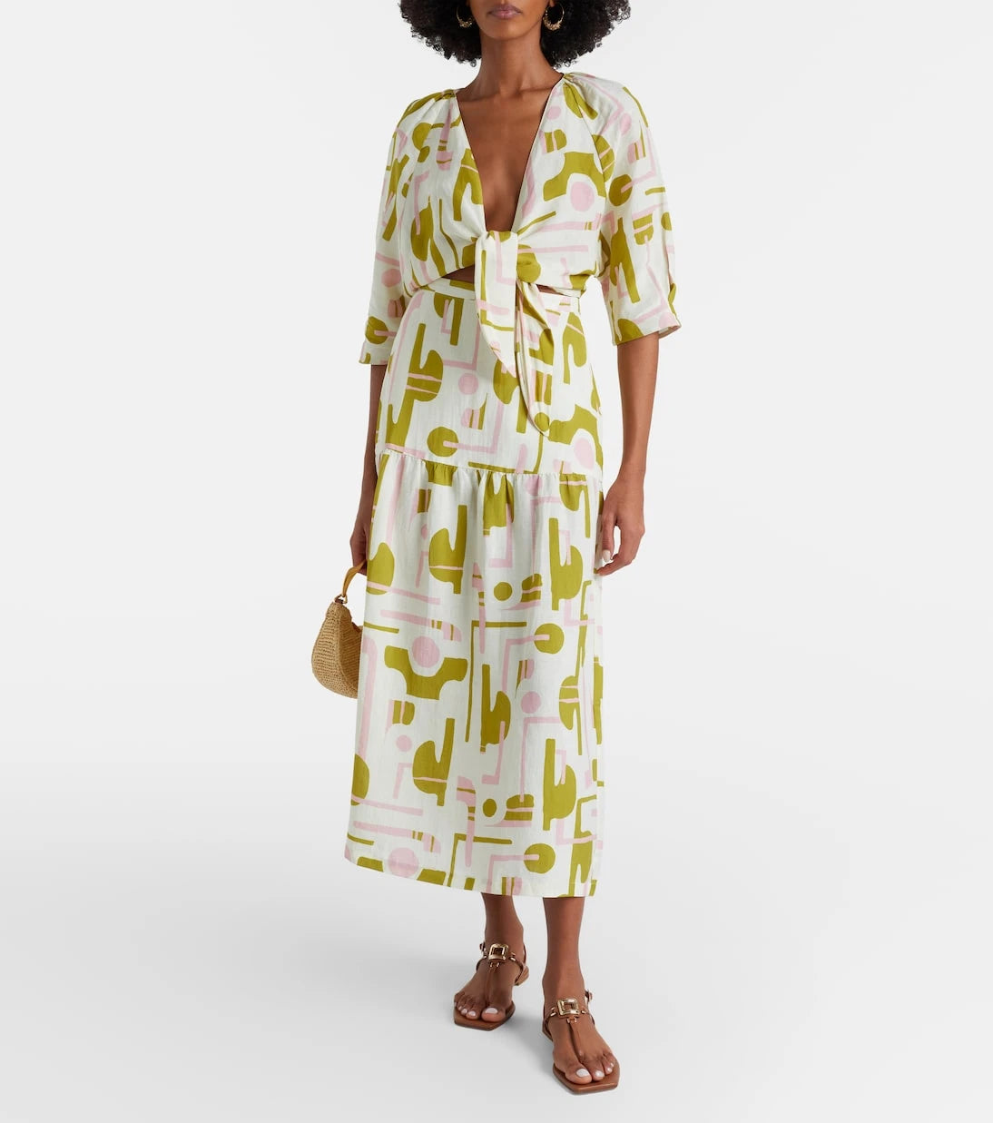 Adriana Degreas - Balearic printed midi skirt