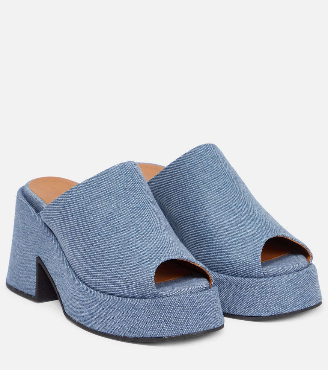 Ganni - Platform denim mules