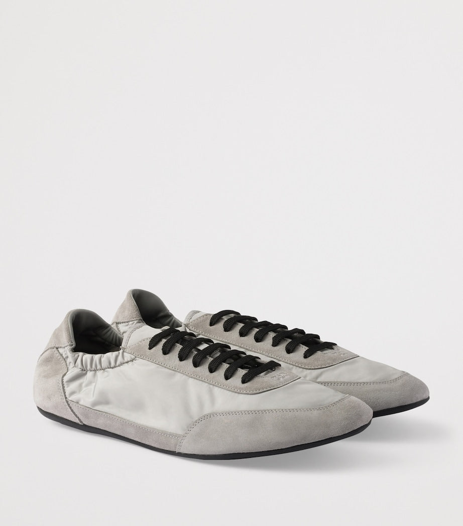 Re-Nylon and Suede Collapse Sneakers