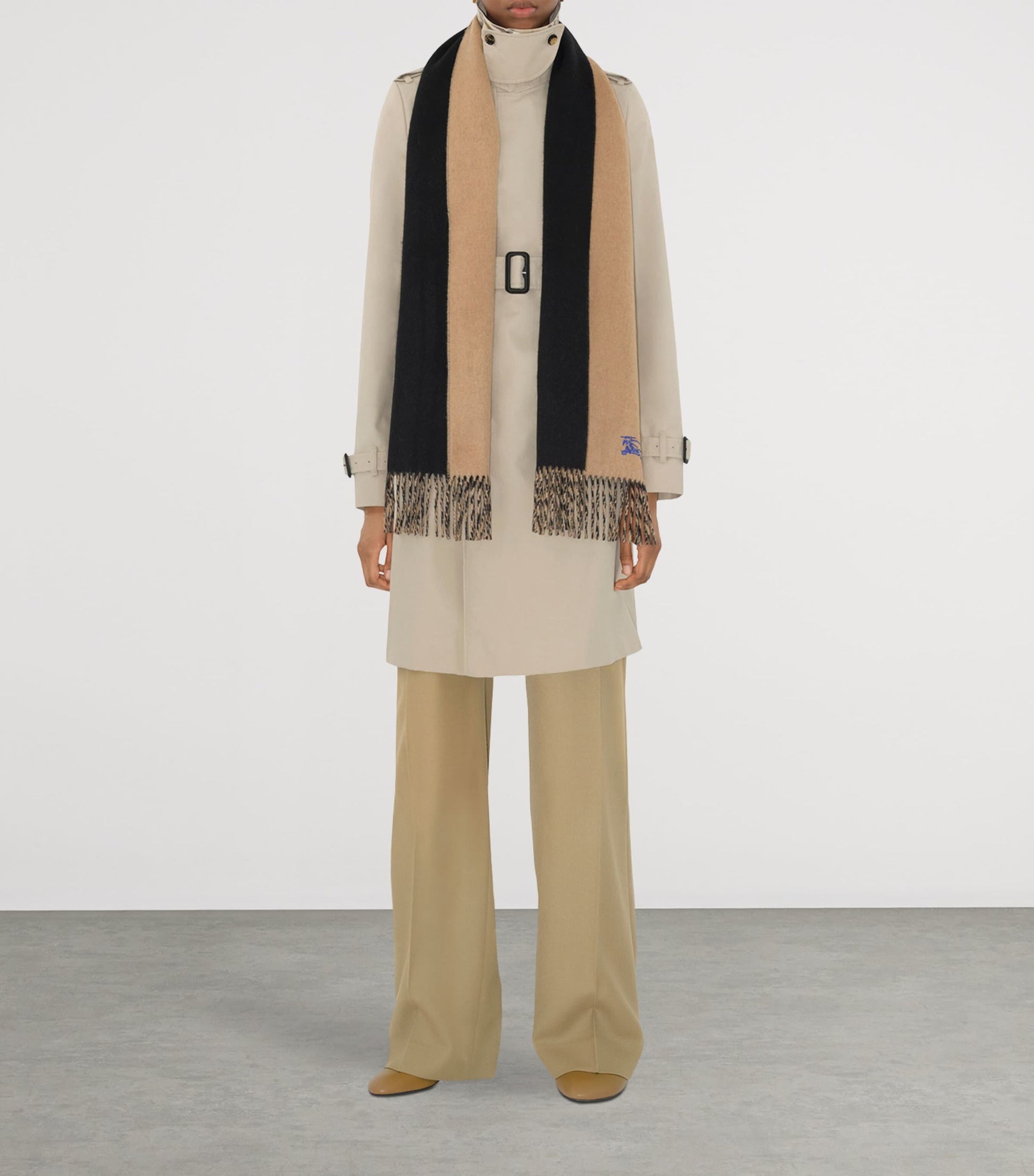 Black Cashmere Reversible Scarf