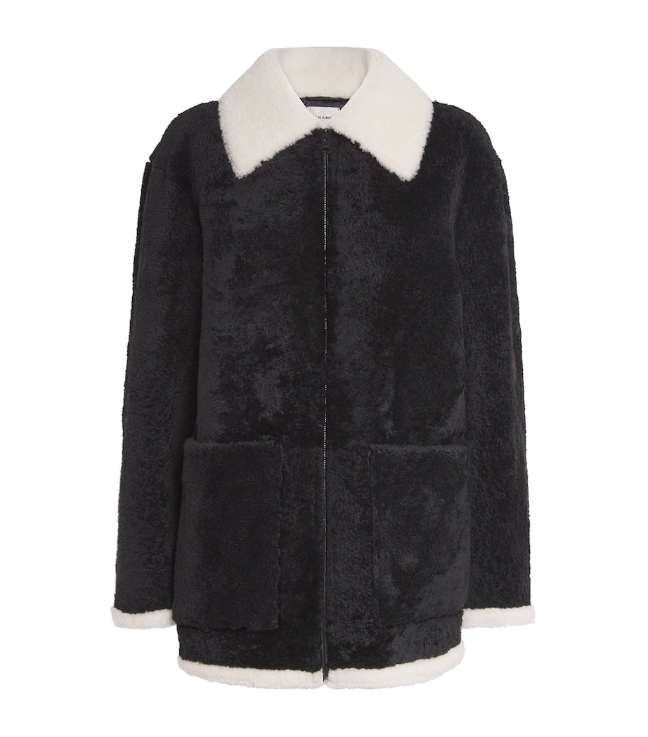 Black Lamb Shearling Jacket