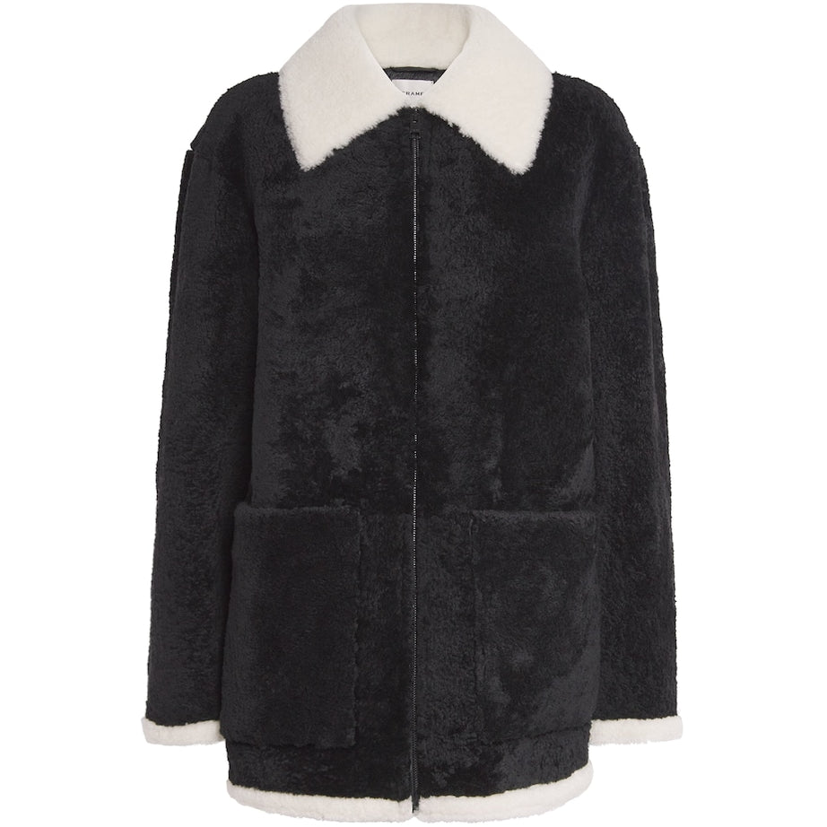 Black Lamb Shearling Jacket