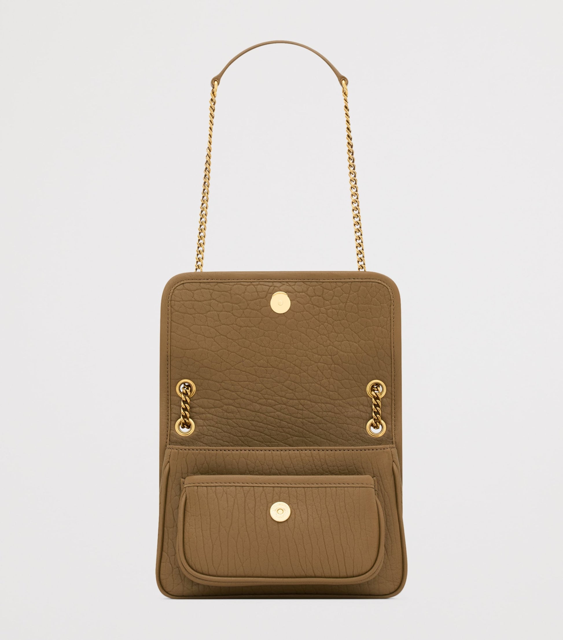 Saint Laurent Beige Mini Leather Niki Shoulder Bag