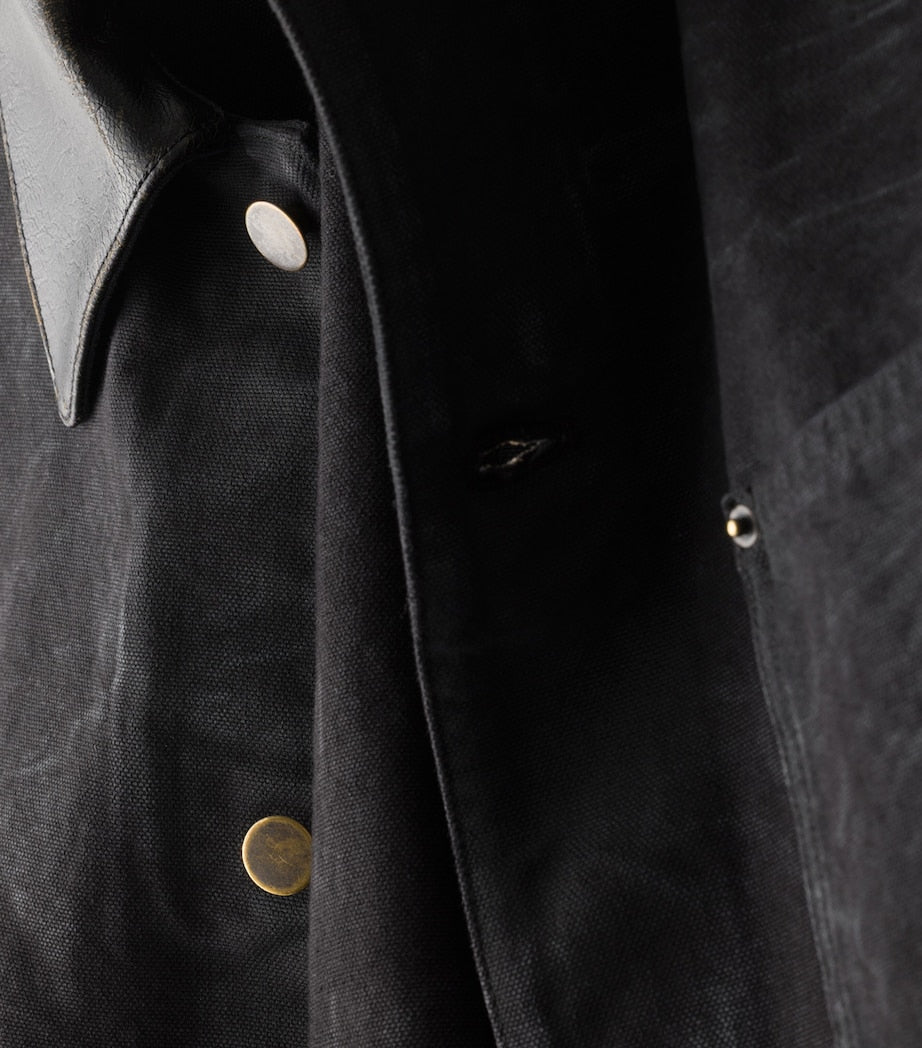 Prada Black Canvas Oversized Jacket