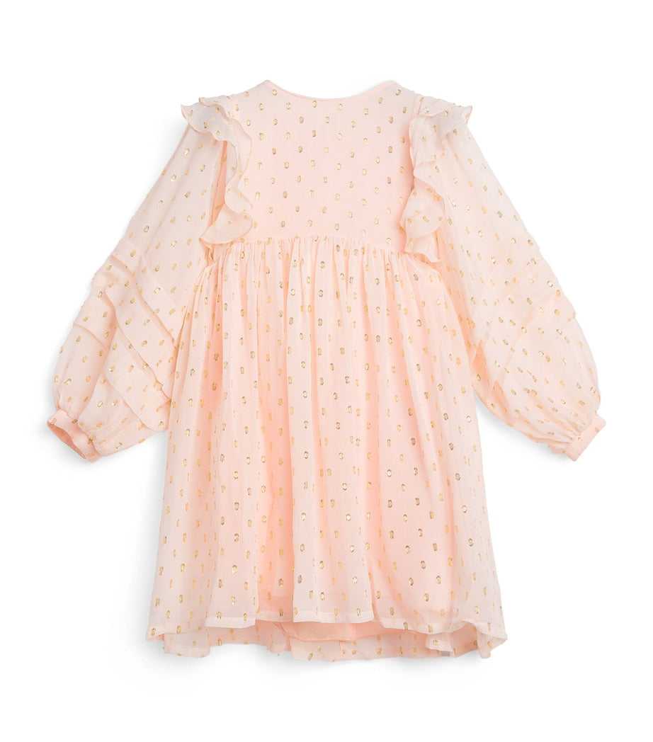 Chloé Kids Silk Ruffled Ceremony Dress (14 Years)