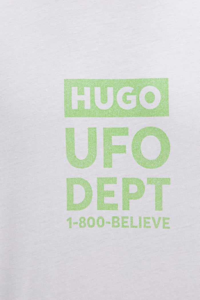 HUGO Blue erkek pamuklu tişört Nufotee