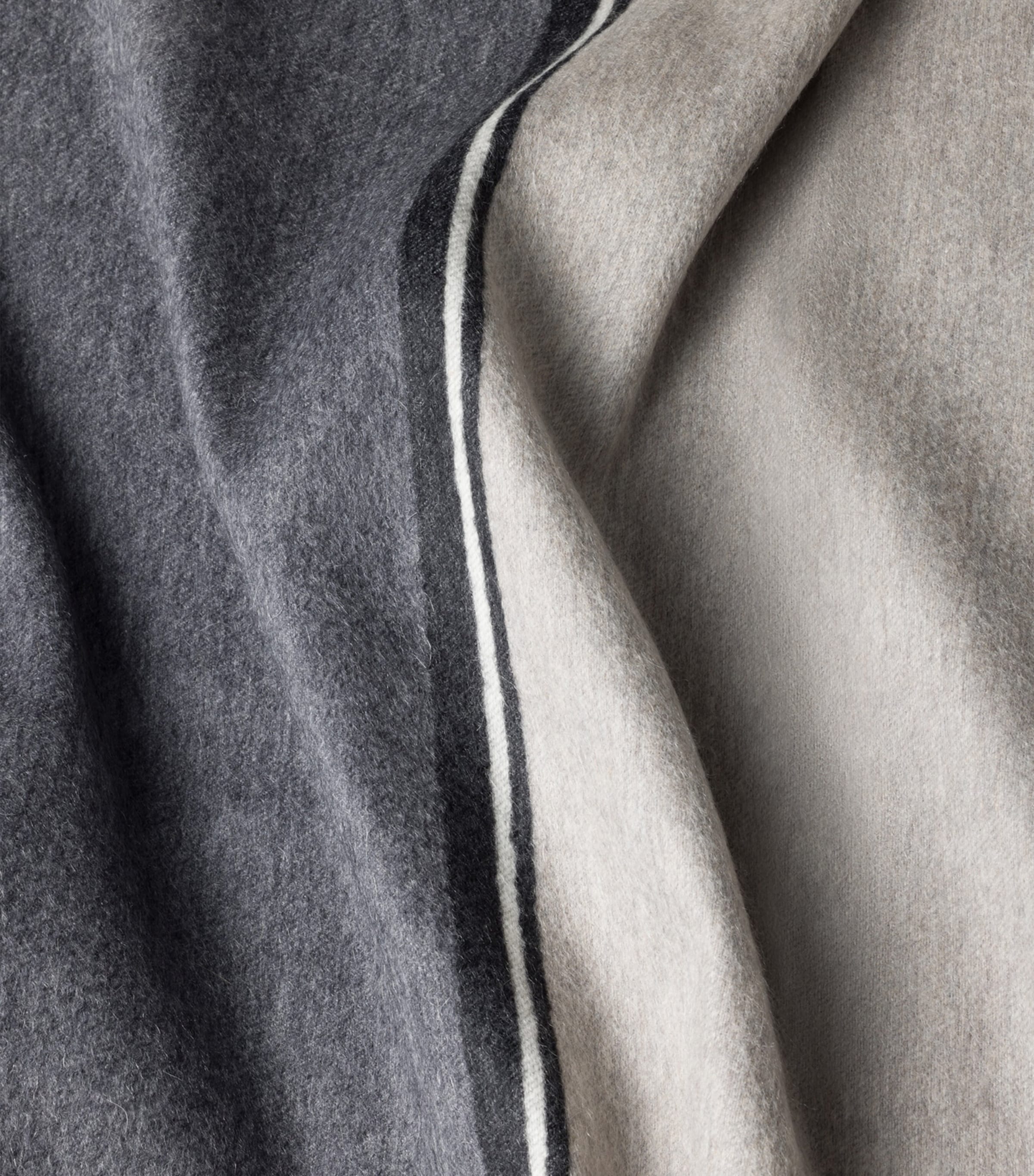 Wool-Cashmere Two-Tone Throw